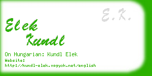 elek kundl business card